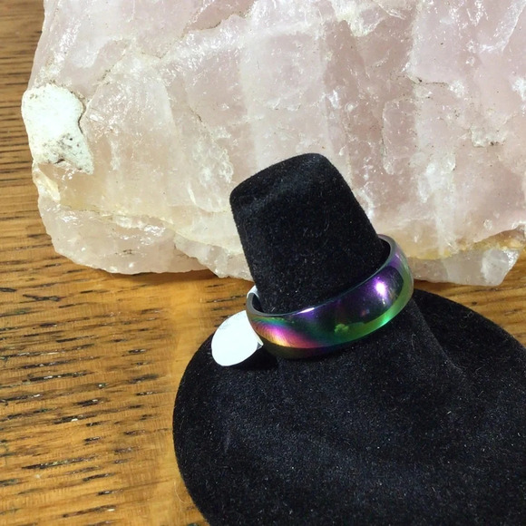 Rainbow Stainless Steel Band Ring - Picture 2 of 5
